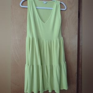 Chartreuse coverup dress, See You Monday brand, size medium